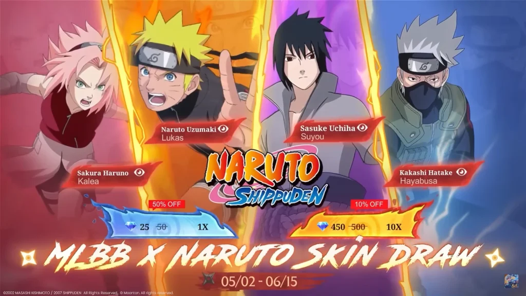 skin MLBB X Naruto release